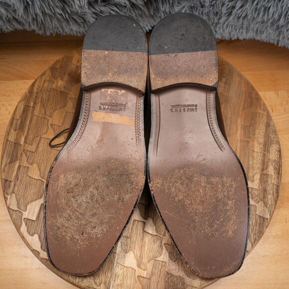 Johnston & Murphy Dress Shoes SZ 11 M Oxford Brown Leather Casual Round 59-12000 - Picture 7 of 7